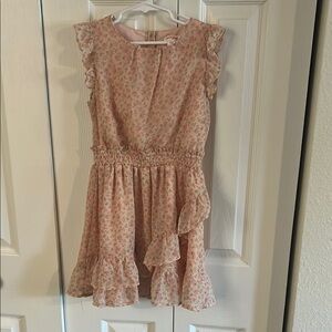 Cat & Jack Pink Ruffled Tiered Sundress for Wedding Guest